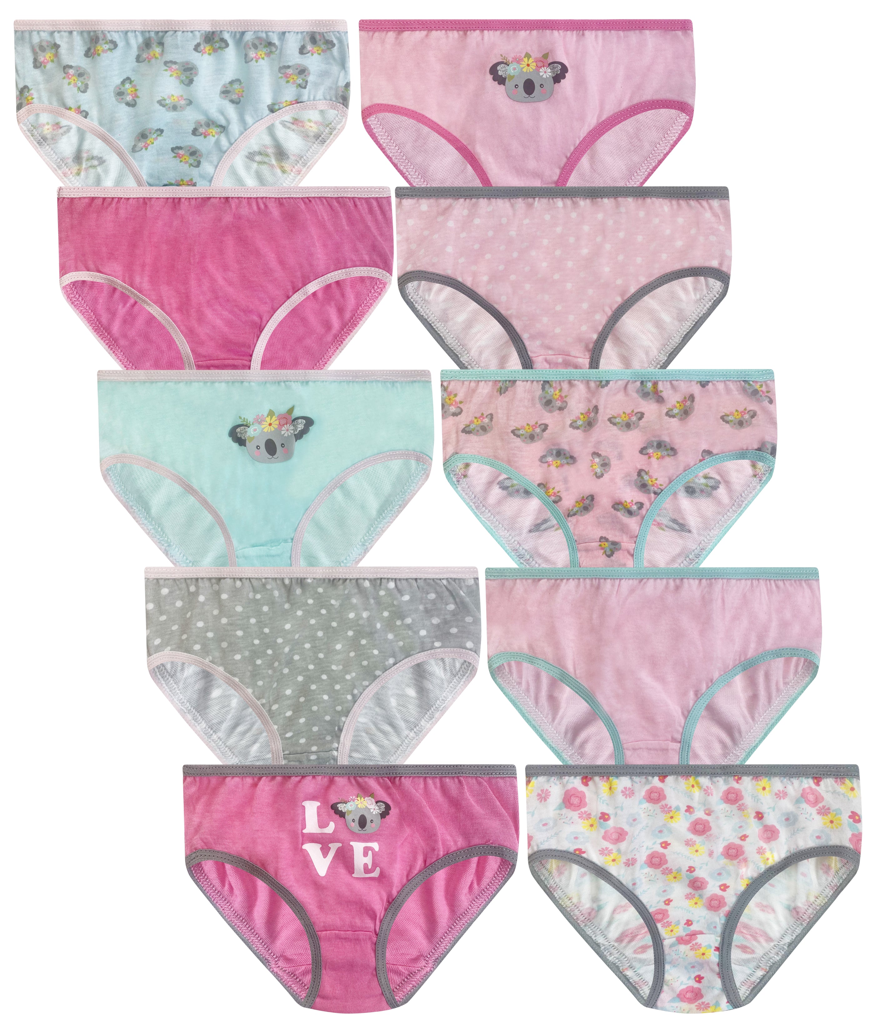 Kensie Girl's 10 PK Panties - Koala (size 12) – The Kids Shoppe